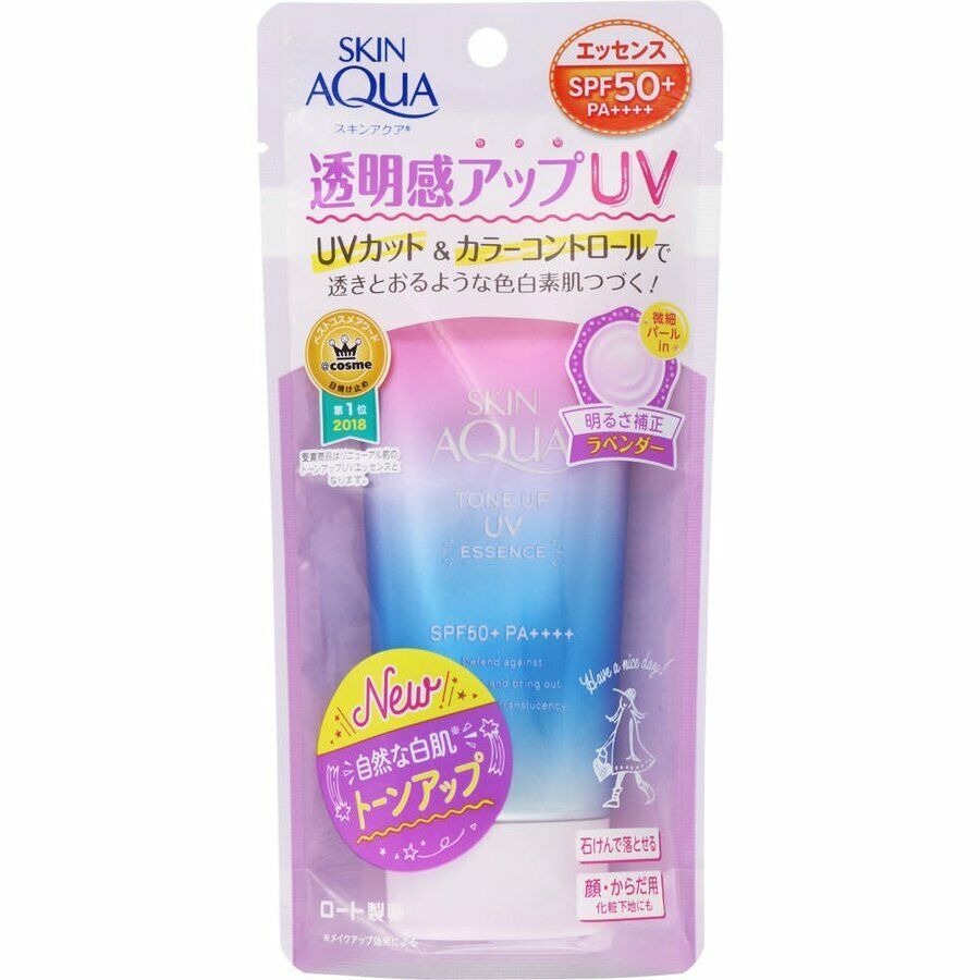 *UK Dispatch* Rohto SKIN Aqua SPF 50+ PA++++ Tone-up UV Sunscreen "Lavender"