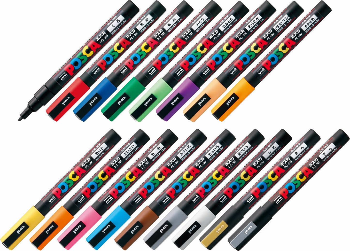 *BUY 3 GET 1 FREE* UNI POSCA PC-3M Multi-Coloured Water Colour Marker