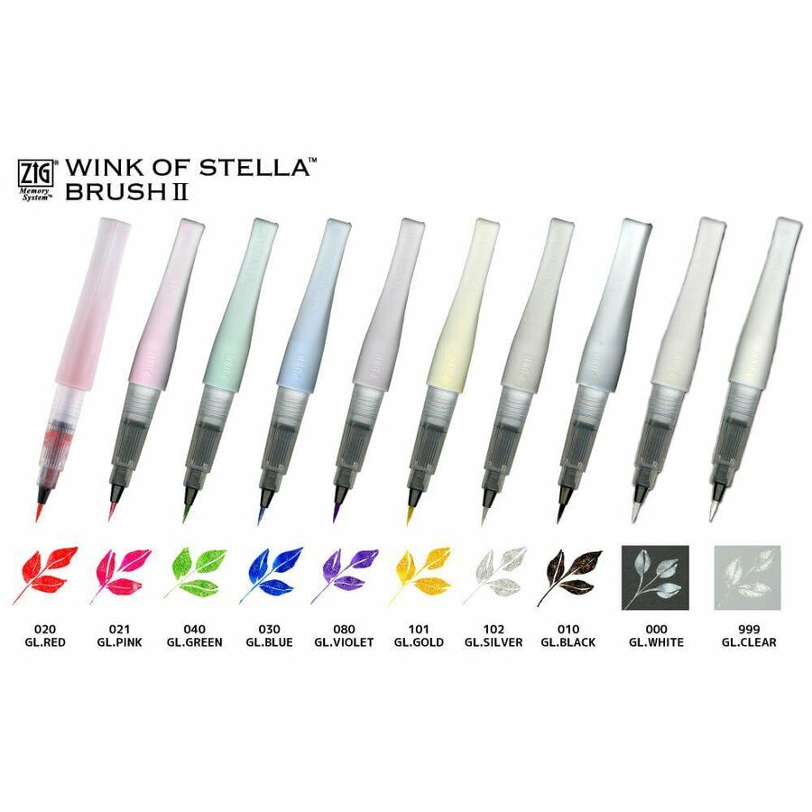 *BUY 3 GET 1 FREE* Kuretake ZIG Wink of Stella Brush II Glitter Brush Pen