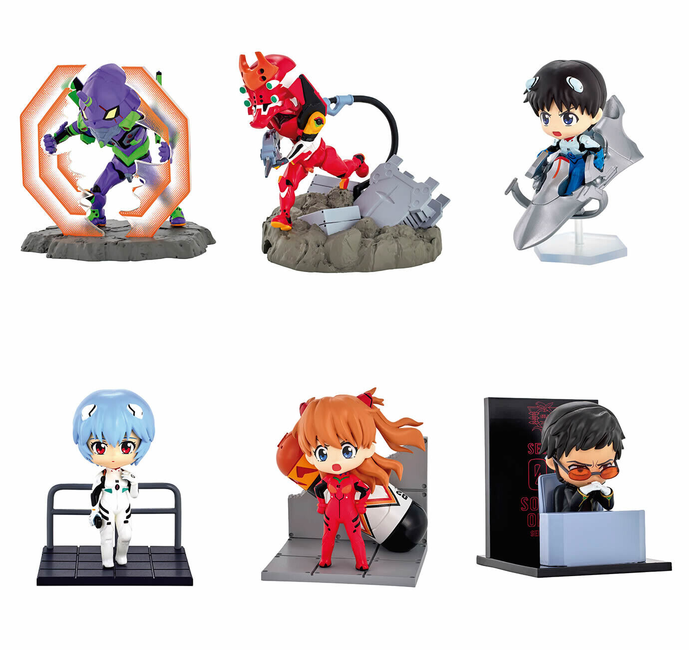 *UK Dispatch* Re-ment EVANGELION DesQ DESKTOP EVA - COMPLETE SET