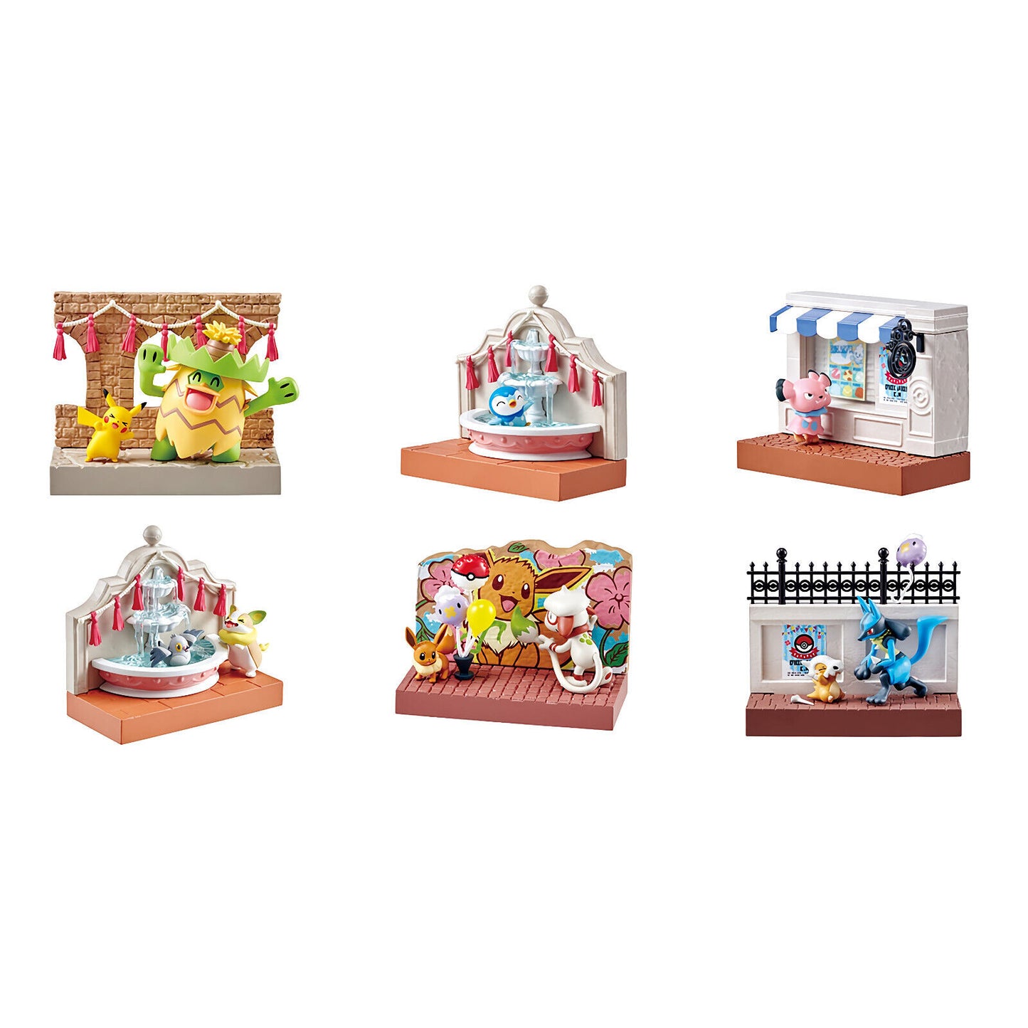 *UK Dispatch* Re-ment Pokemon Town 2 Festive Street - COMPLETE SET