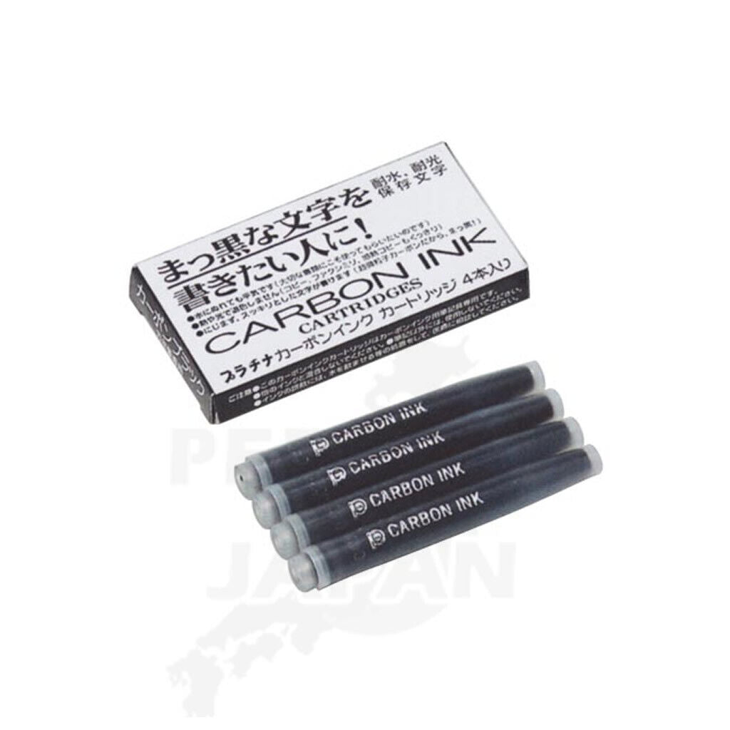 *BUY 2 GET 1 FREE* Platinum Carbon Pen Ink Cartridges - SPC-200 #1 Black  4pcs