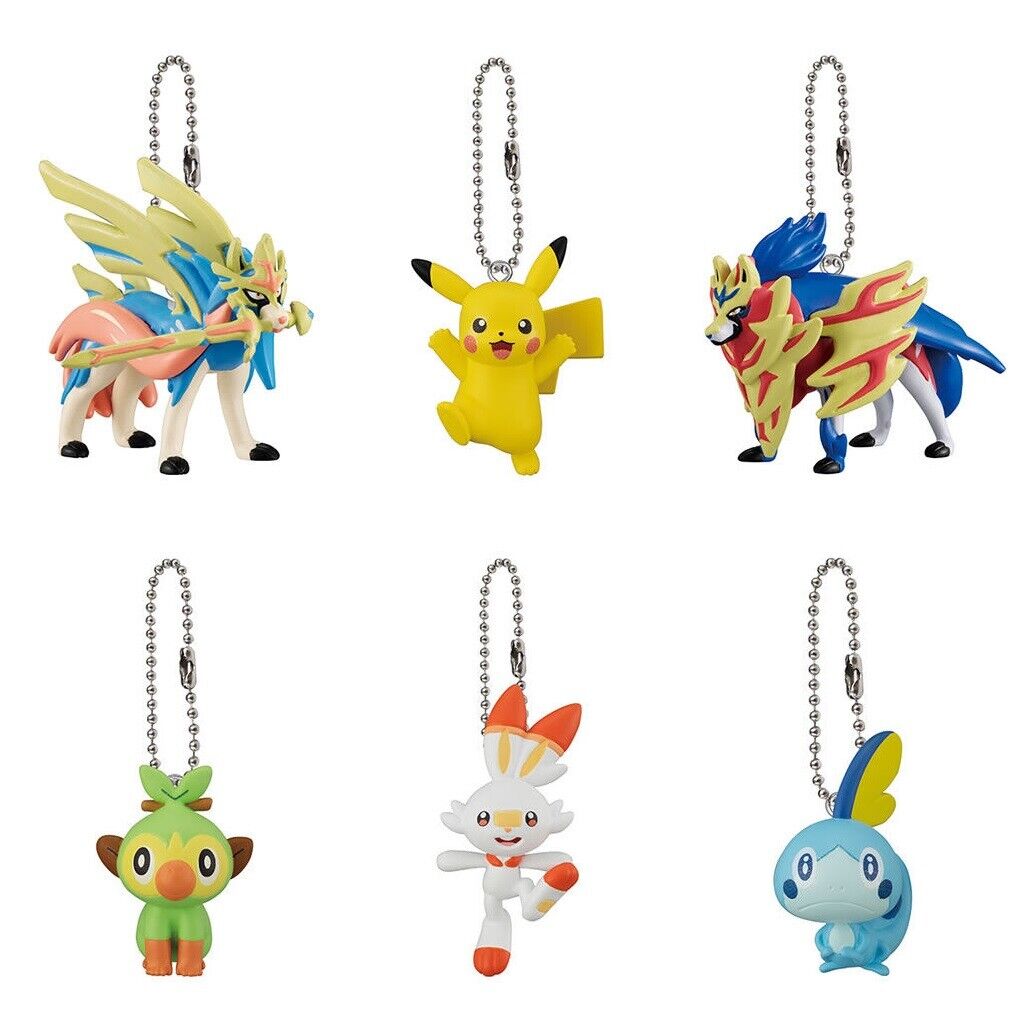 *UK Dispatch* BANDAI Pokemon Swing Keyring Figure - COMPLETE SET