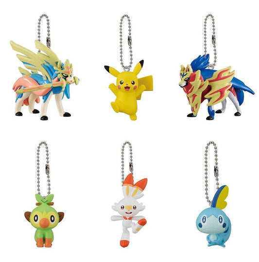 *UK Dispatch* BANDAI Pokemon Swing Keyring Figure - COMPLETE SET