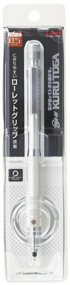 *UK Dispatch* Uni Kurutoga Knurled Mechanical Pencil 0.5mm Silver M5-1017 1P